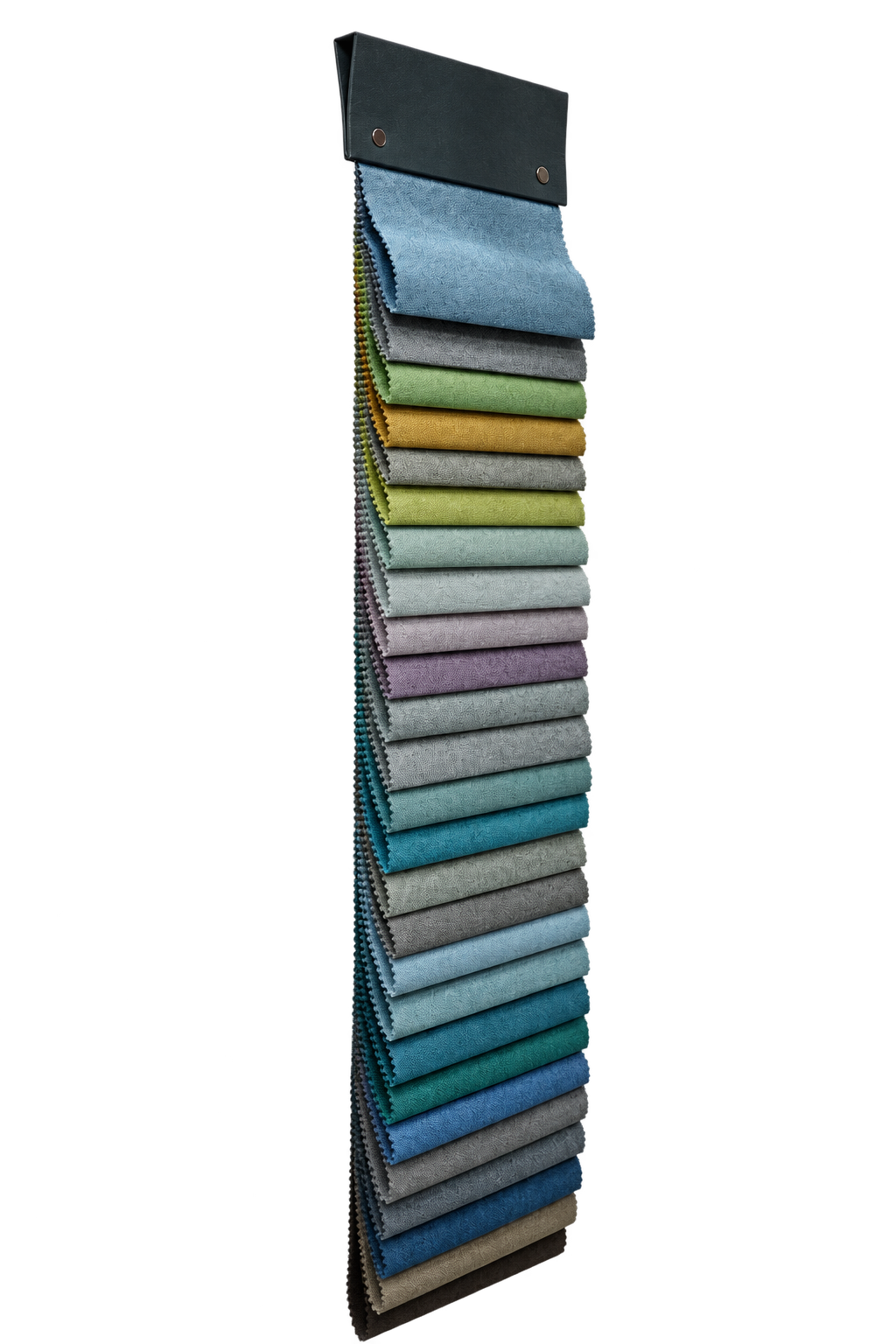 2022 fabric sample collection, side view showing layered depth