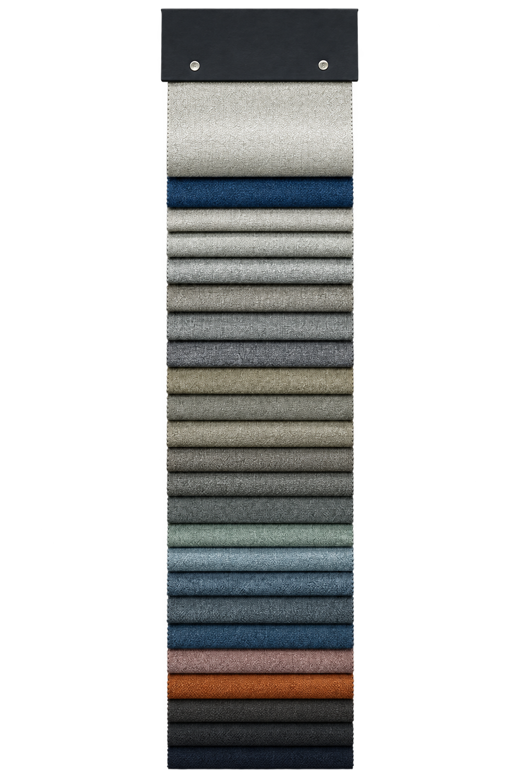 BY666 fabric sample collection, front view