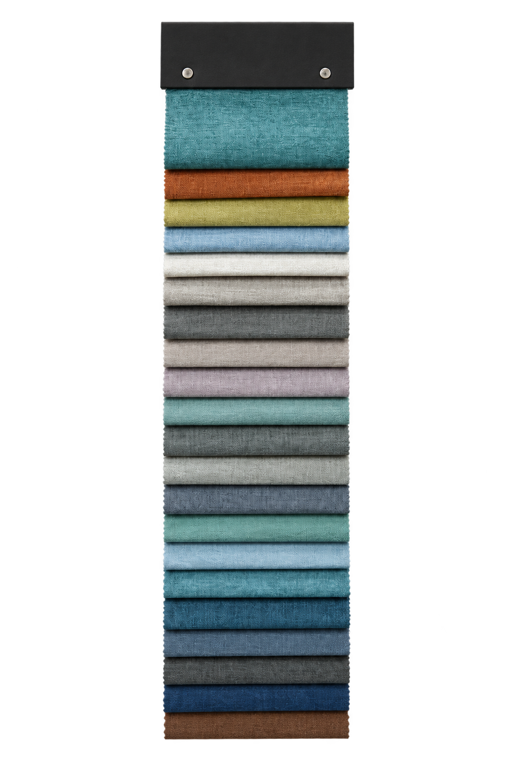 精仿雪尼尔 fabric sample collection, front view