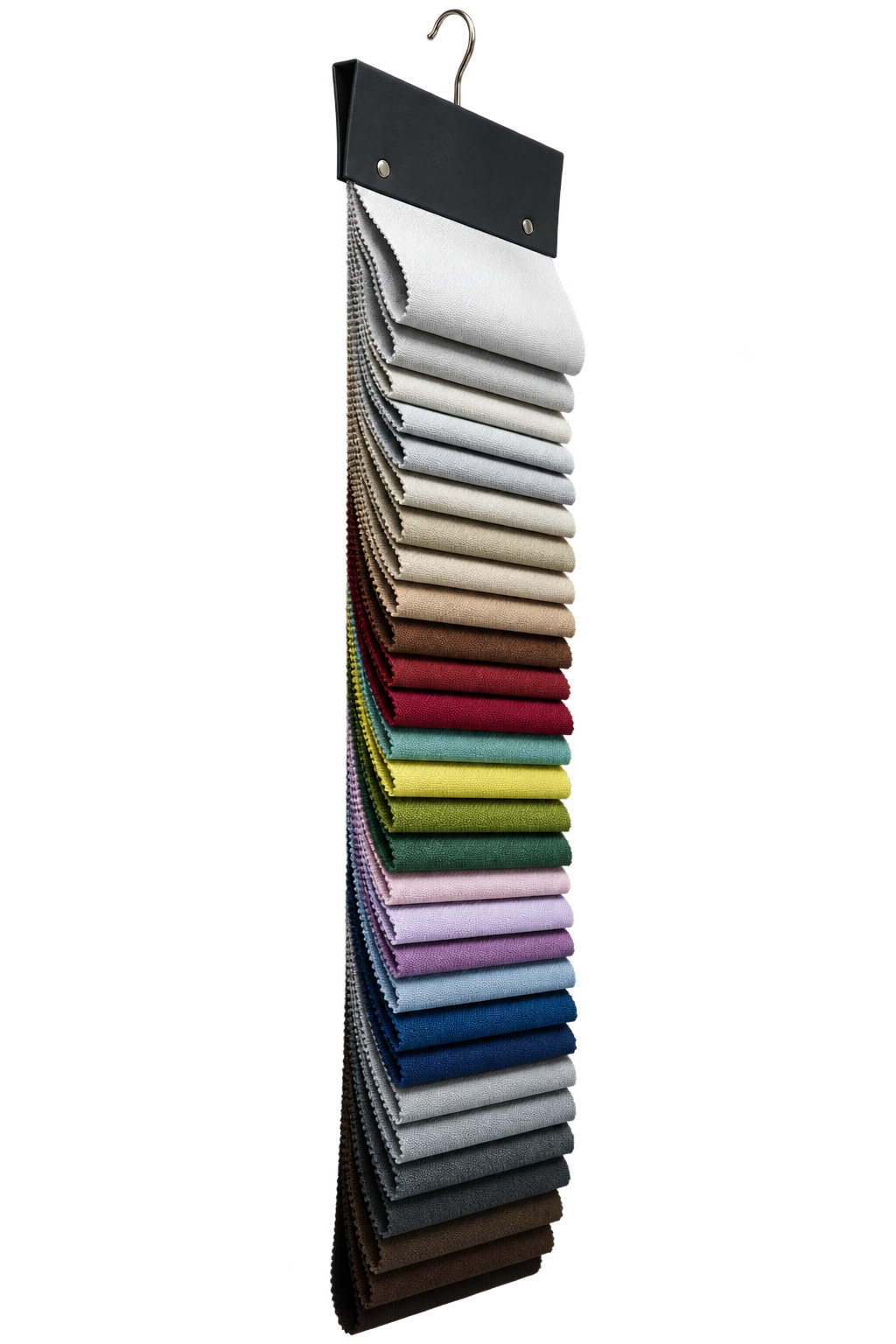 2026 fabric sample collection, side view showing layered depth