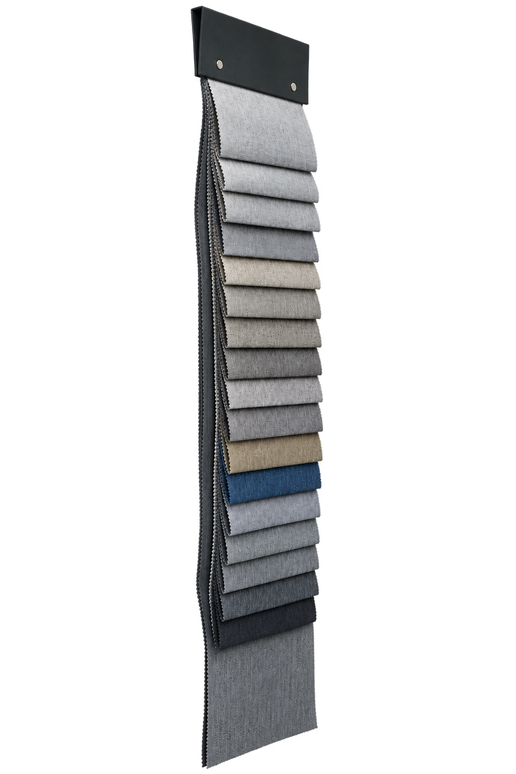2225 fabric sample collection, side view showing layered depth