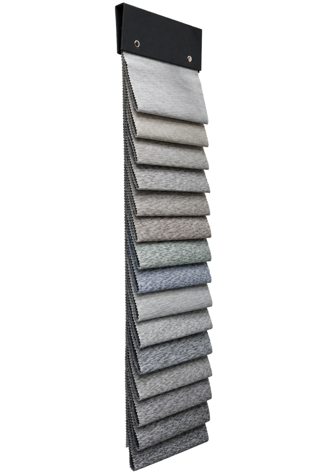 2626 fabric sample collection, side view showing layered depth