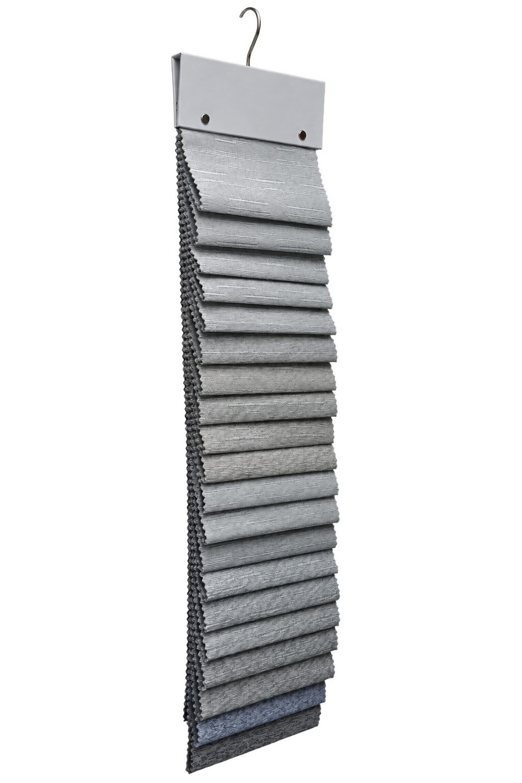 2726 fabric sample collection, side view showing layered depth